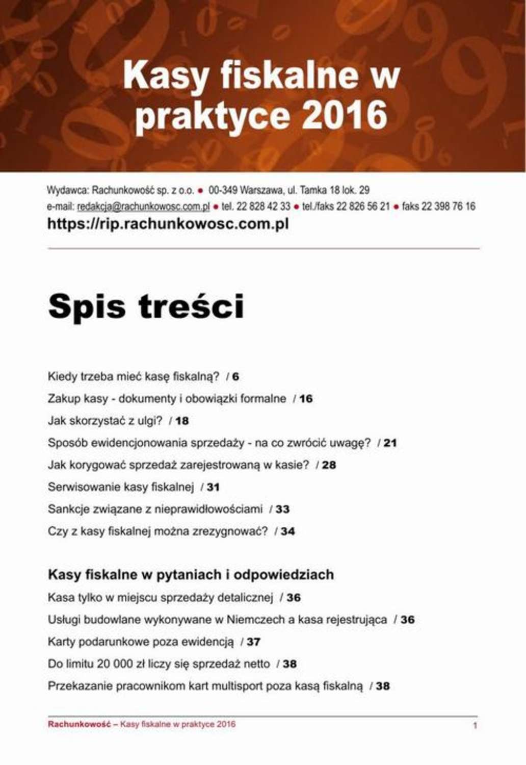 Kasy fiskalne w praktyce 2016