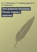 Пути развития экономики России: теория и практика. Учебное пособие - М. Г. Покидченко