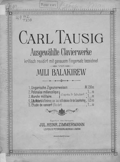 C. M. v. Weber's Aufforderung zum Tanz mit Arabesken fur den Concertvortrag