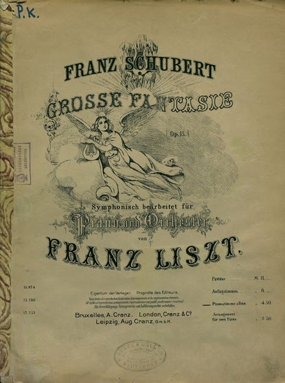 Франц Петер Шуберт — Grosse Fantasie, op. 15, fur Piano und Orchester v. F. Liszt simphonisch bearb. Pianostimme allein