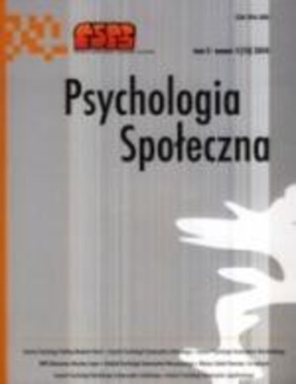 

Psychologia Społeczna nr 1(13)/2010