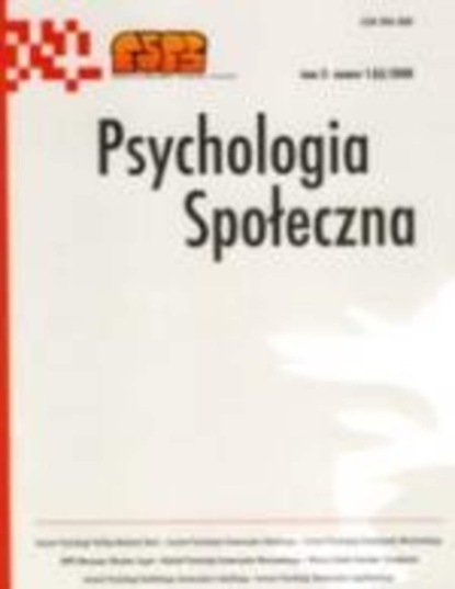 

Psychologia Społeczna nr 1(6)/2008