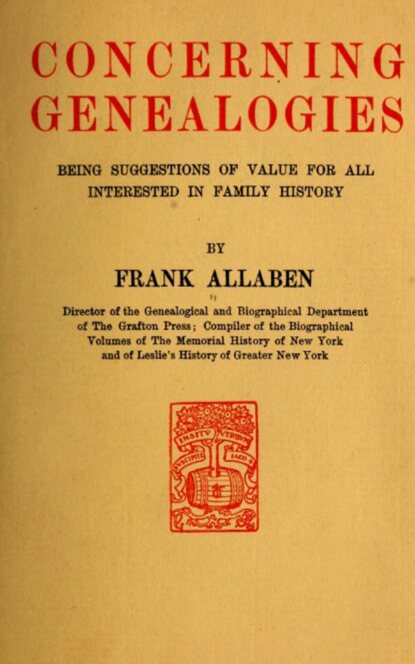 Frank Allaben - Concerning Genealogies