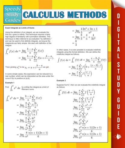 

Calculus Methods (Speedy Study Guides)