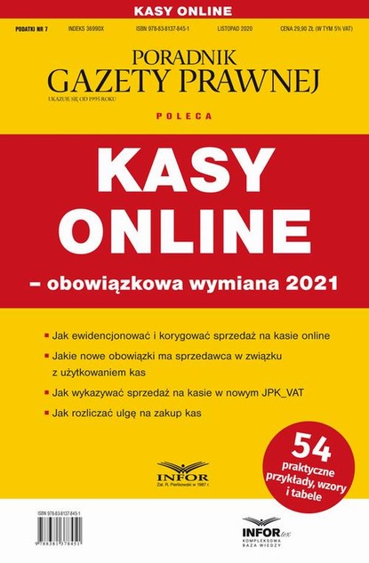 praca zbiorowa - Kasy online obowiązkowa wymiana 2021