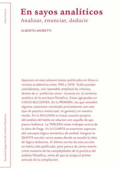 Alberto Moretti - En sayos analíticos